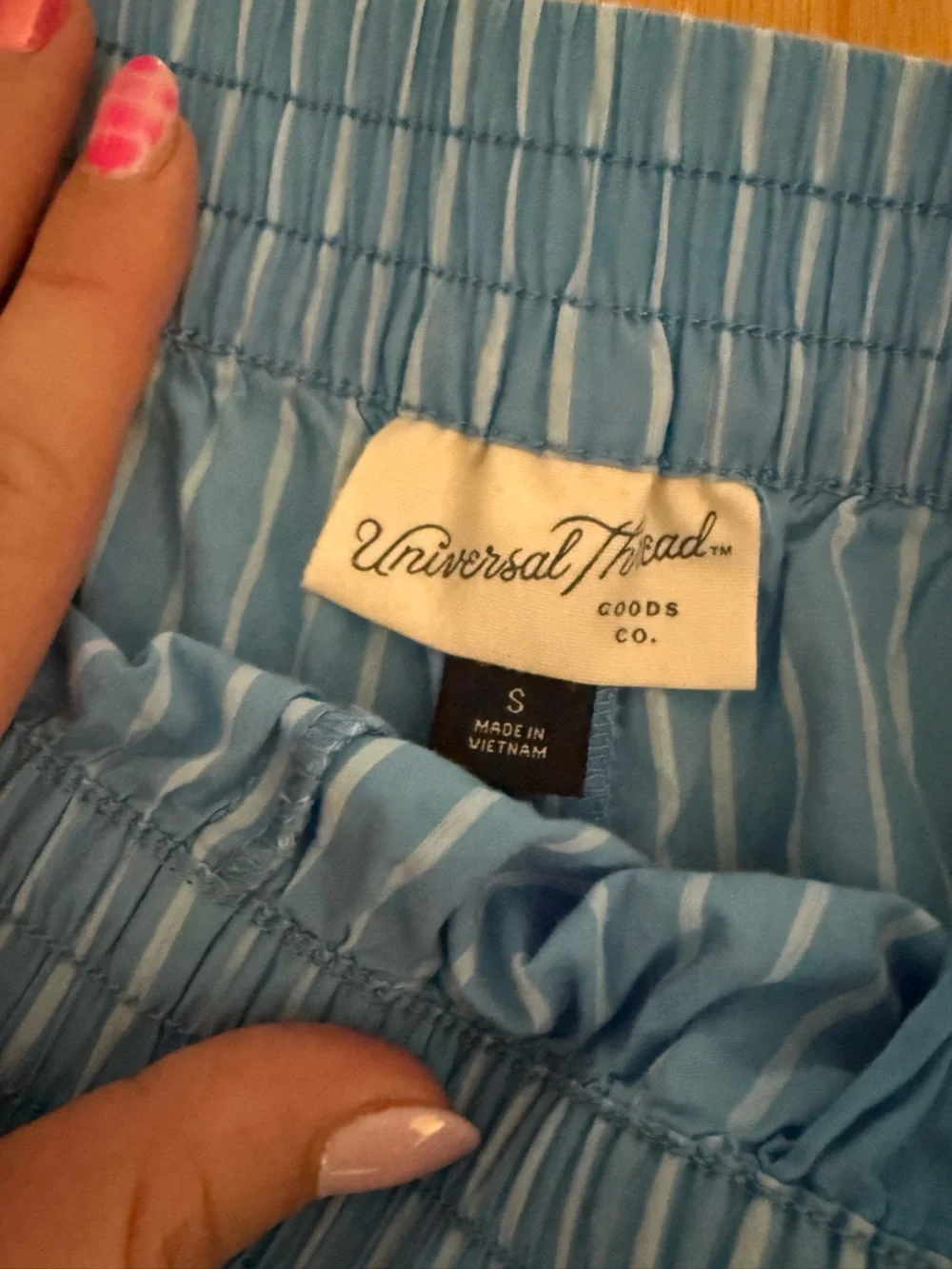 Universal Thread Light Blue & White Striped Shorts with